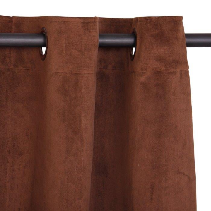 CORTINA ARGOLLAS FELPA NEW VELVET CHOCOLATE - 1