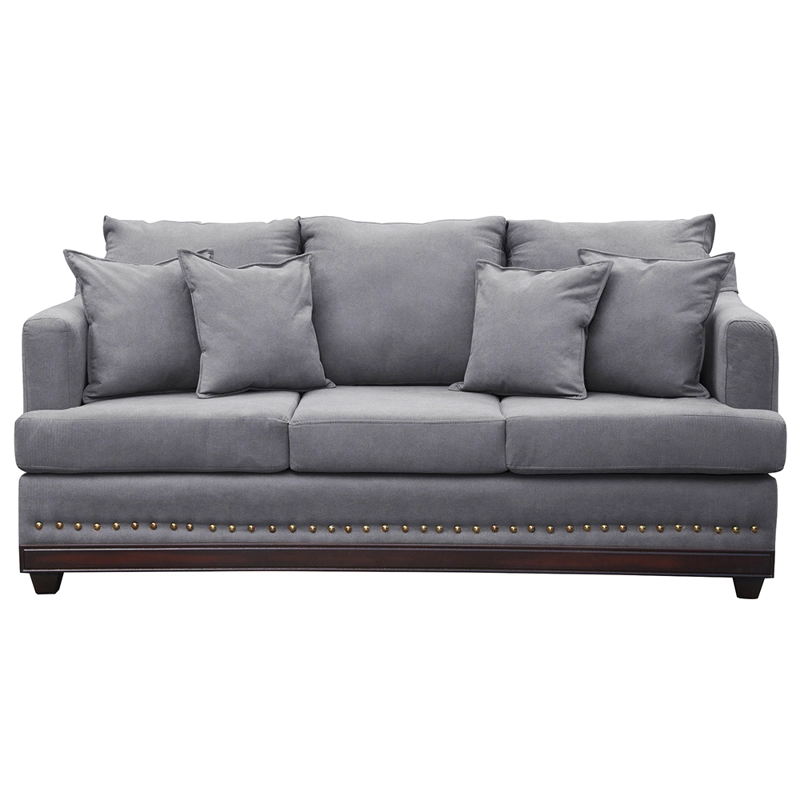 SOFÁ MASEL ESTAMBUL GRIS 3C TACHAS TELA 200 X 90 X 95 - 1