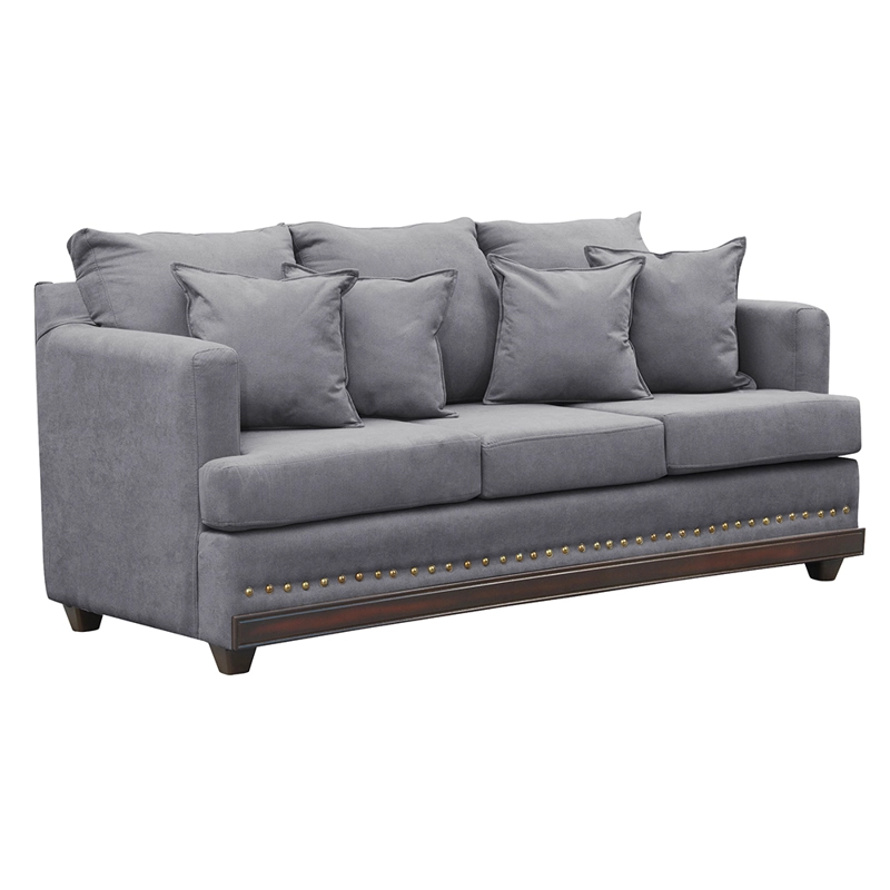 SOFÁ MASEL ESTAMBUL GRIS 3C TACHAS TELA 200 X 90 X 95 - 2