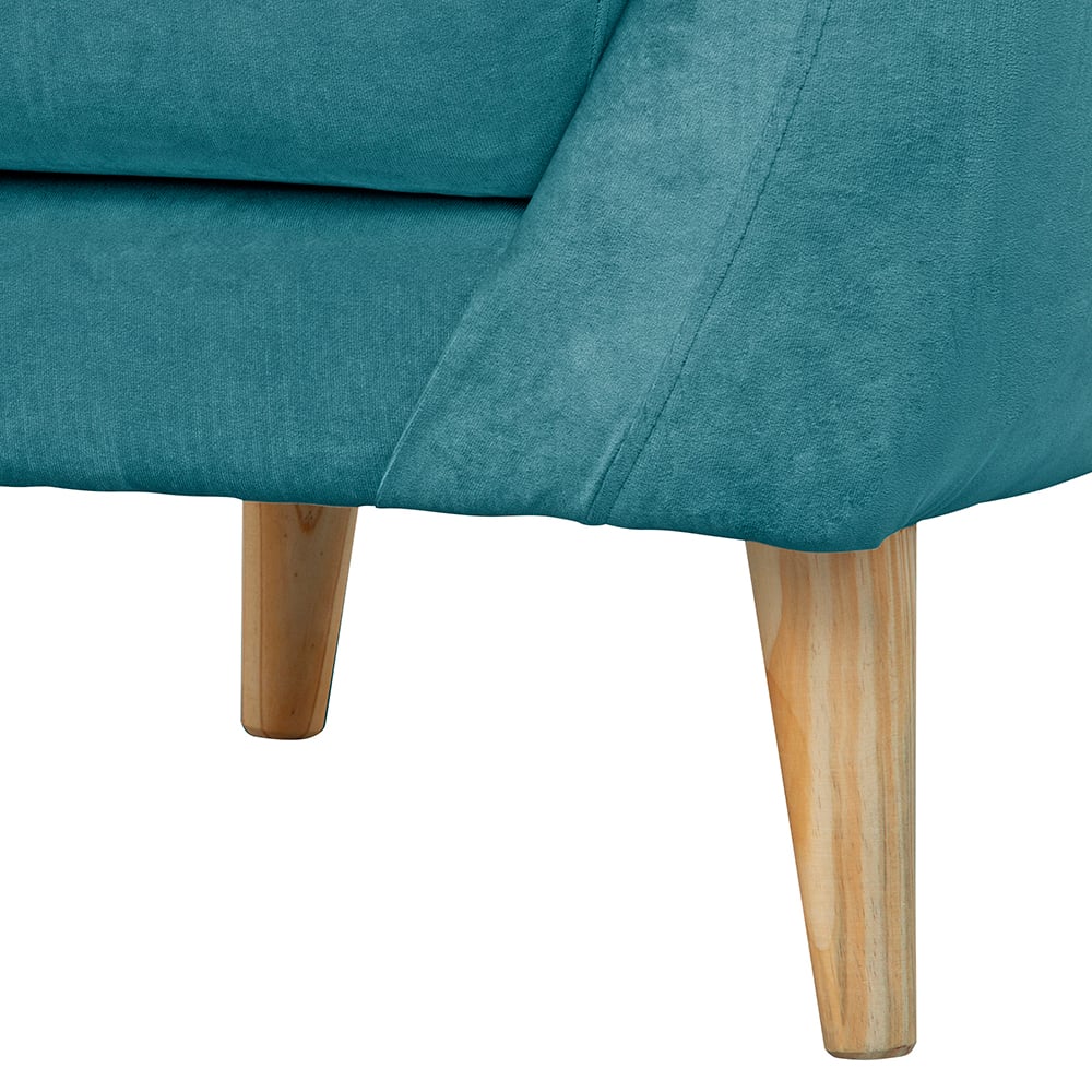 POLTRONA MASEL NORWAY FELPA TURQUESA 1C 85X87X90 - 4