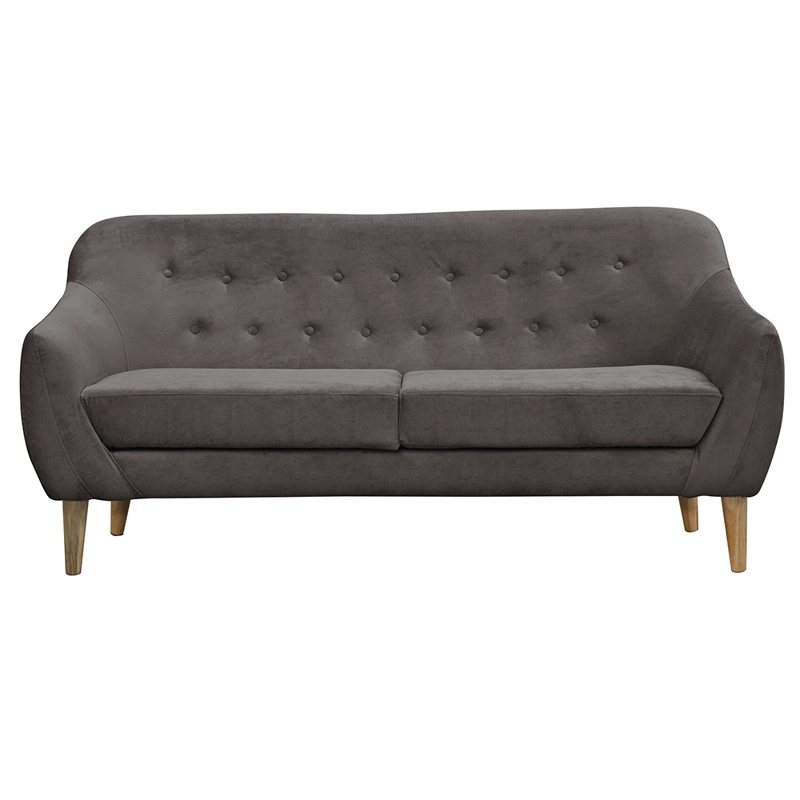 MUEBLE MASEL NORWAY FELPA GRAFITO SOFA 2C GRIS OSCURO - 1
