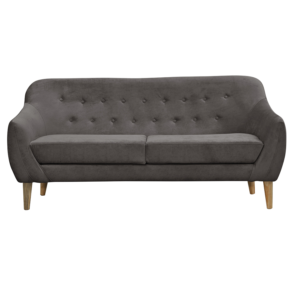 MUEBLE MASEL NORWAY FELPA GRAFITO SOFA 2C GRIS OSCURO - 1