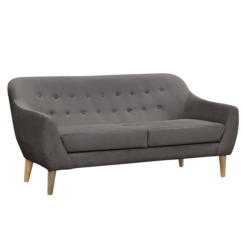 MUEBLE MASEL NORWAY FELPA GRAFITO SOFA 2C GRIS OSCURO - 2