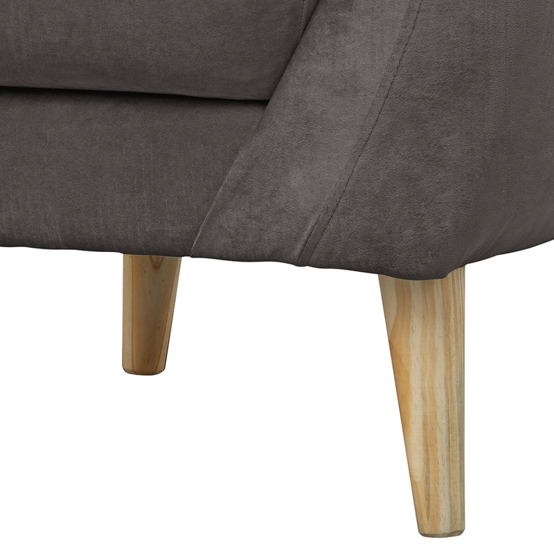 MUEBLE MASEL NORWAY FELPA GRAFITO SOFA 2C GRIS OSCURO - 3