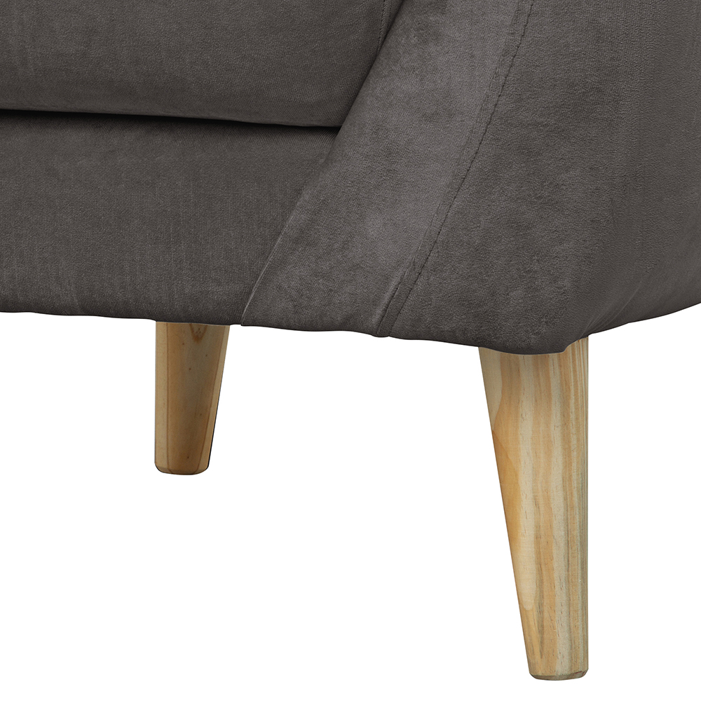MUEBLE MASEL NORWAY FELPA GRAFITO SOFA 2C GRIS OSCURO - 3