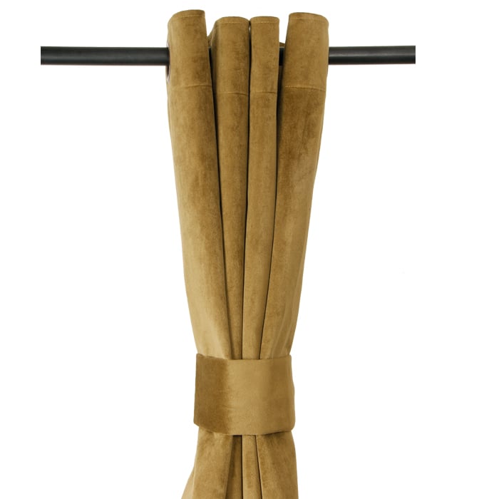CORTINA ARGOLLAS FELPA NEW VELVET TABACO - 2