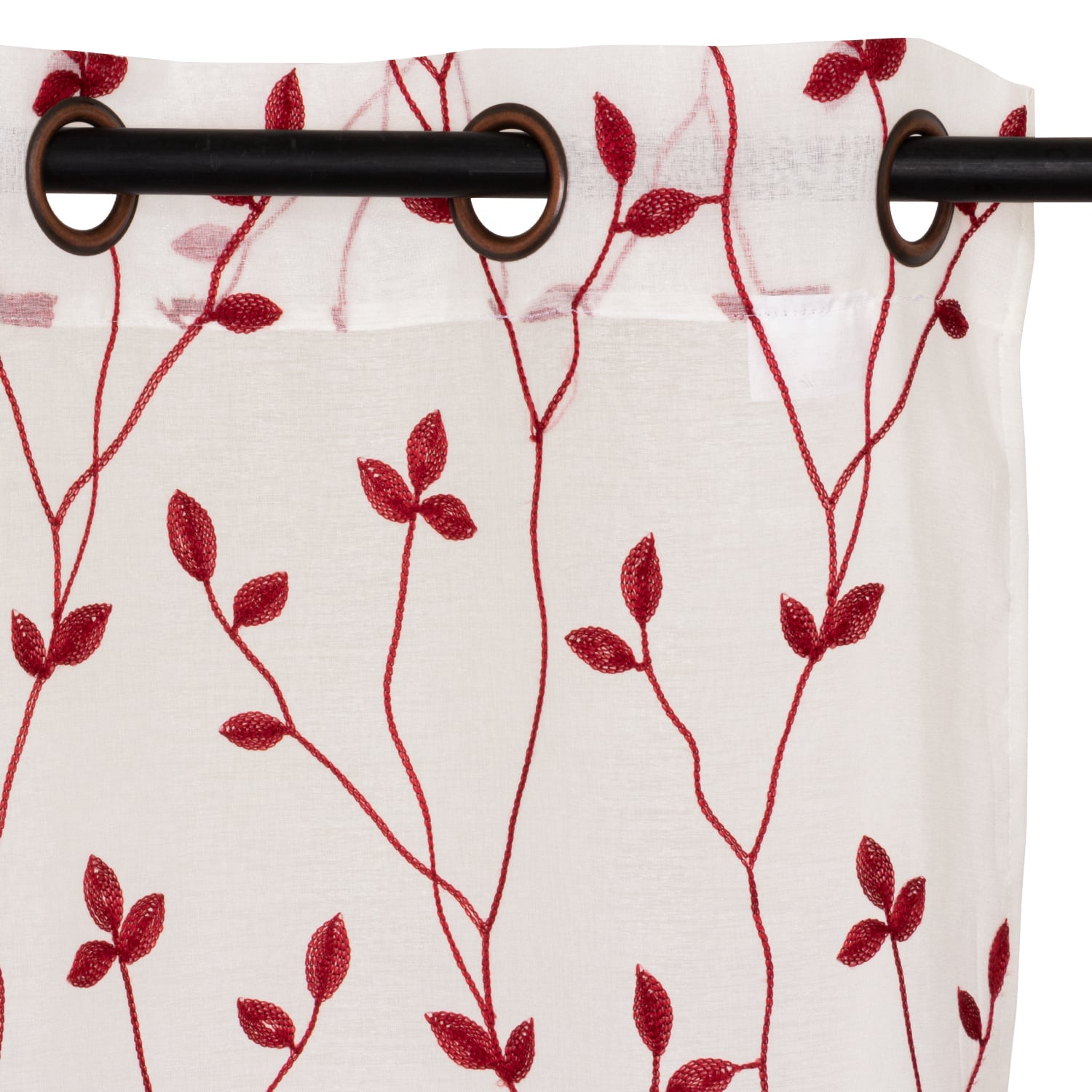 CORTINAS ARGOLLAS SET TERESITA RED - 1