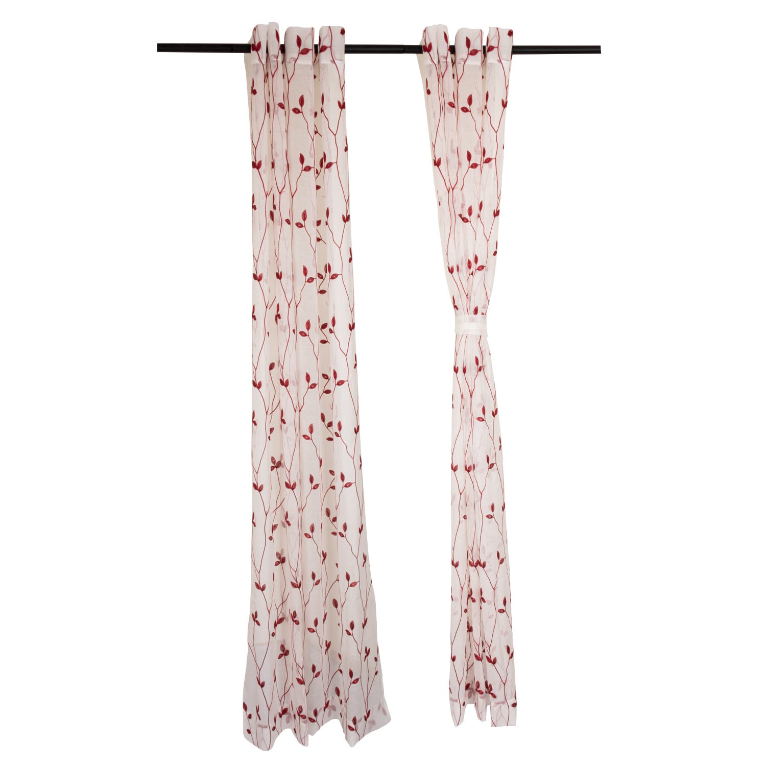CORTINAS ARGOLLAS SET TERESITA RED - 2