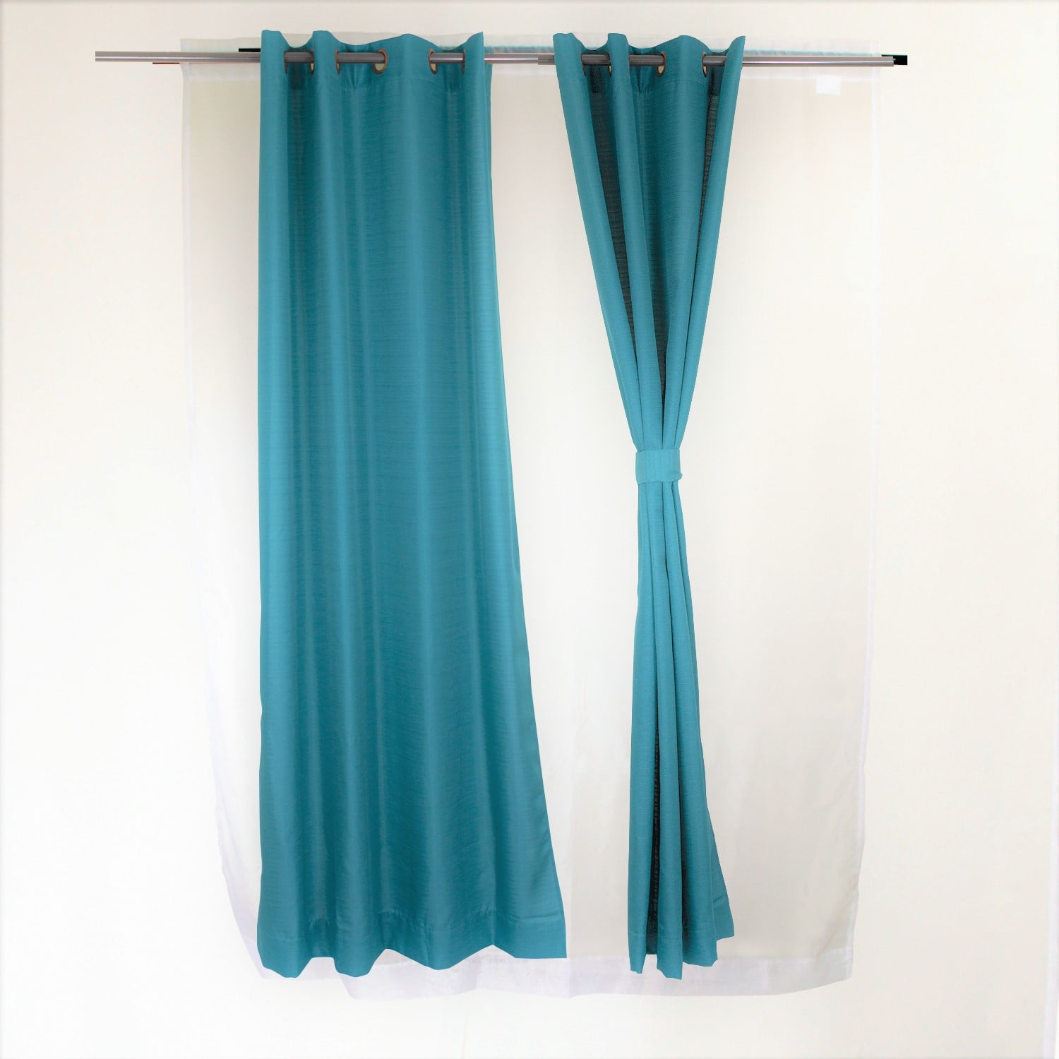 CORTINAS ARGOLLAS SET BARBARA TURQUESA - 2