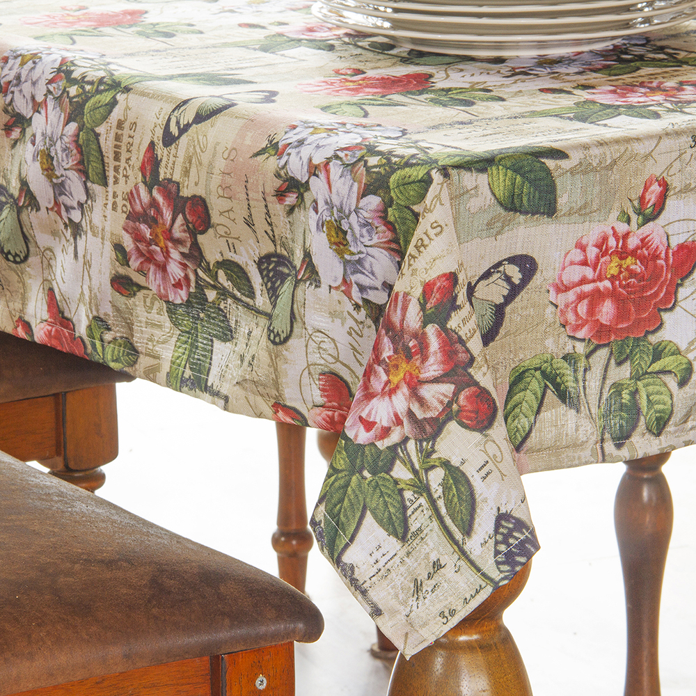 MANTEL DE TELA  LINETTE  210X150  PARIS OLIVE - 1