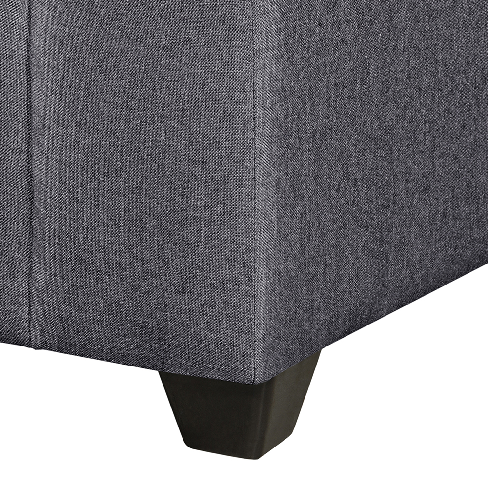 SECCIONAL ESQUINERO RECIFE TELA GRIS OSCURO 160X160X78 - 5