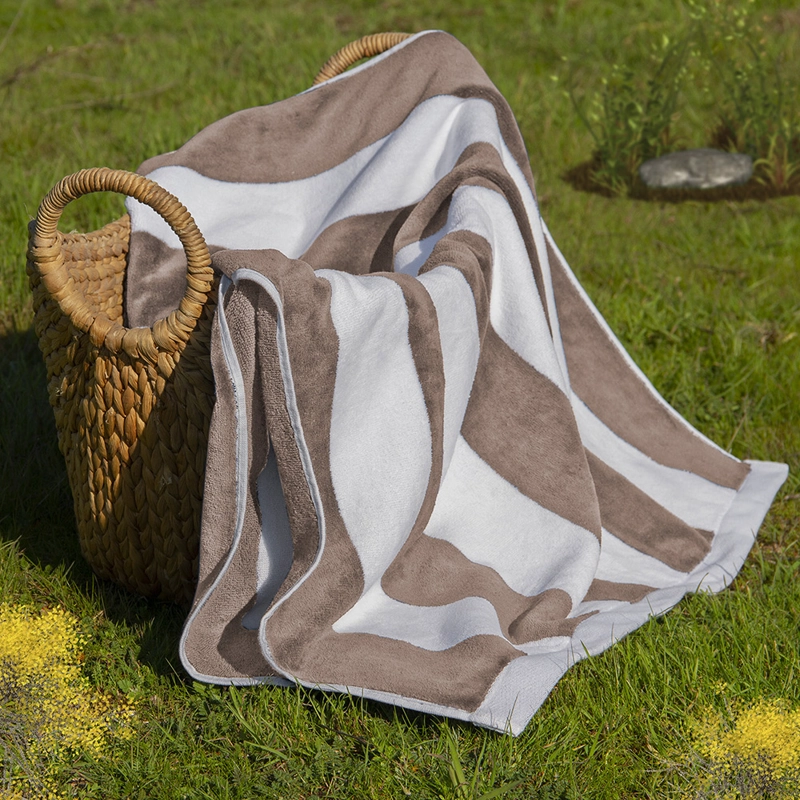 TOALLA DE PLAYA NAUTICA HOME 160X80 RAYAS BEIGE - 1