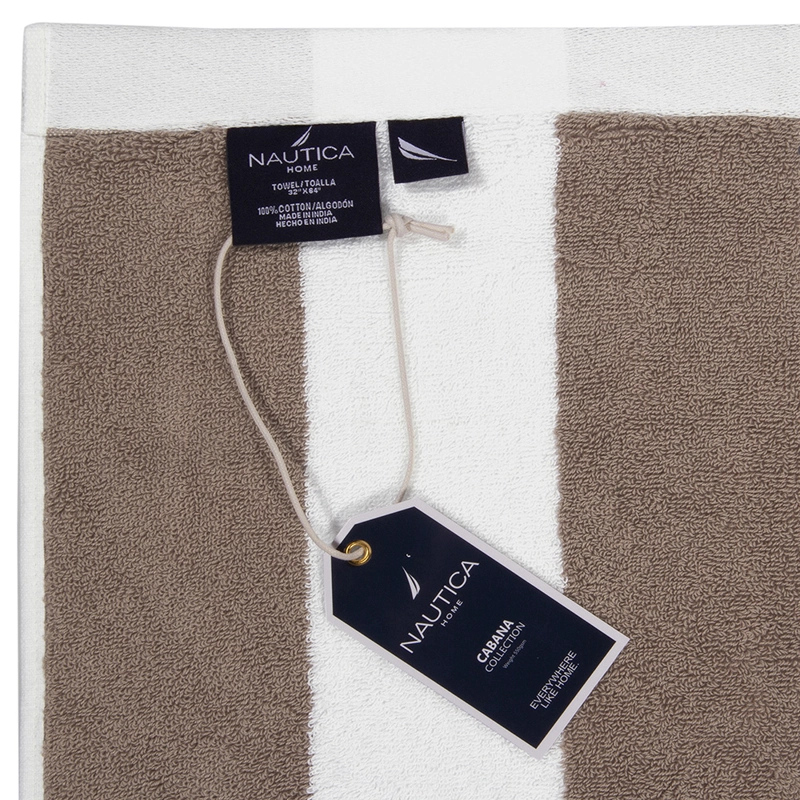 TOALLA DE PLAYA NAUTICA HOME 160X80 RAYAS BEIGE - 2