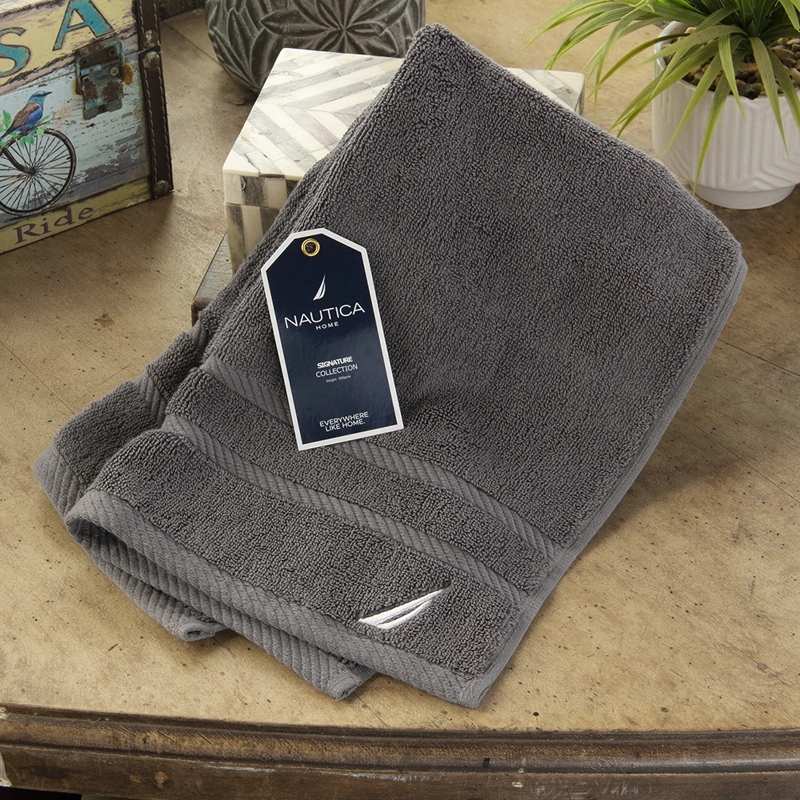 TOALLA  MANO 40X60 GRIS OSCURO-NAUTICA - 1