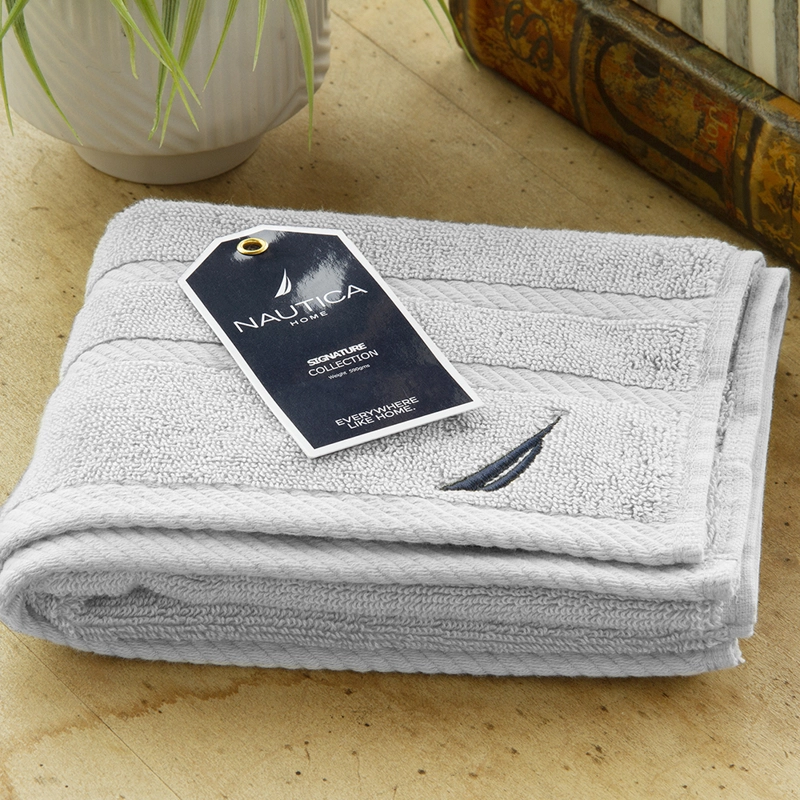 TOALLA  MANO 40X60 GRIS PLATA- NAUTICA - 1