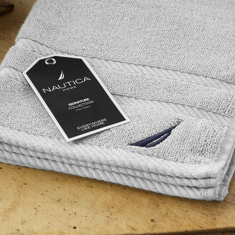 TOALLA  MANO 40X60 GRIS PLATA- NAUTICA - 2