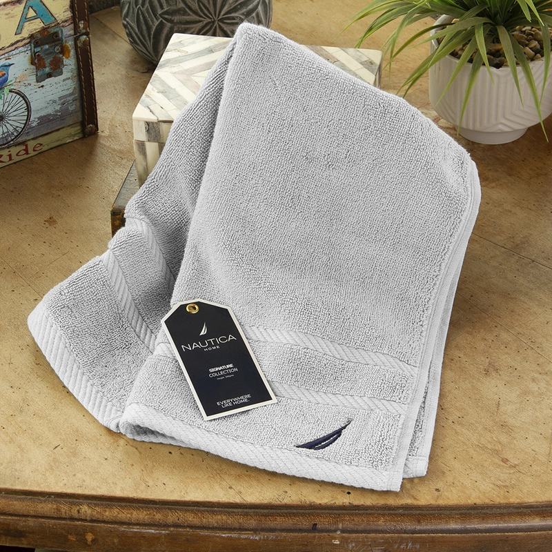TOALLA  MANO 40X60 GRIS PLATA- NAUTICA - 3