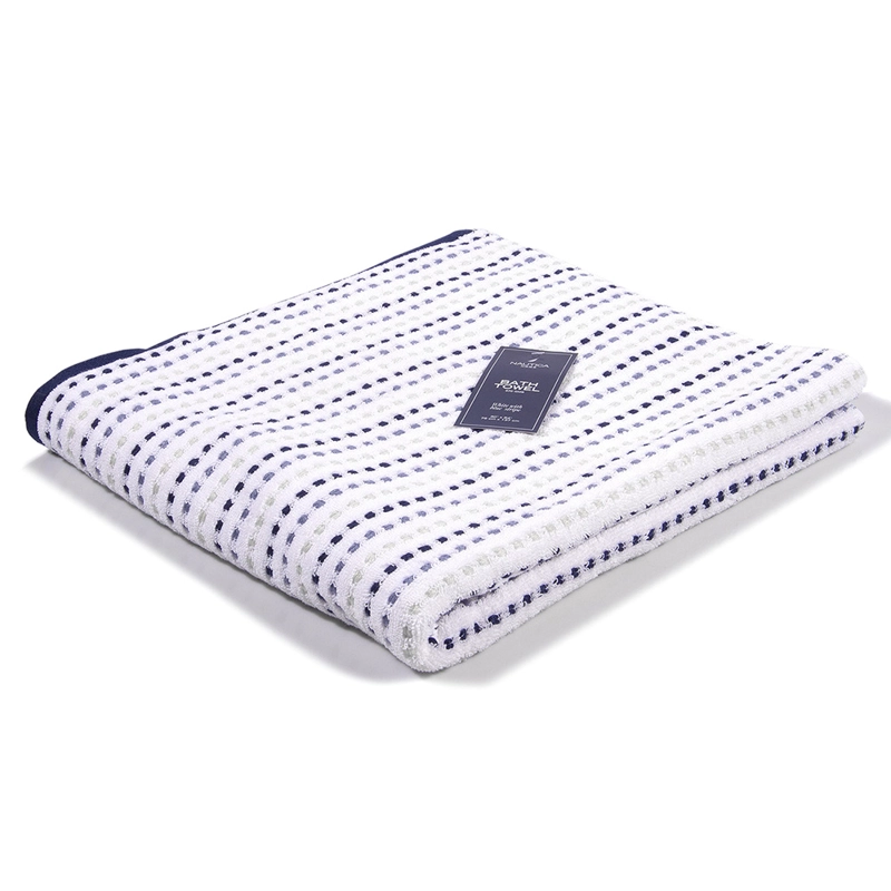 TOALLA DE  BAÑO STRIPE 76X 137 BLNCA- AZUL- NAUTICA - 1