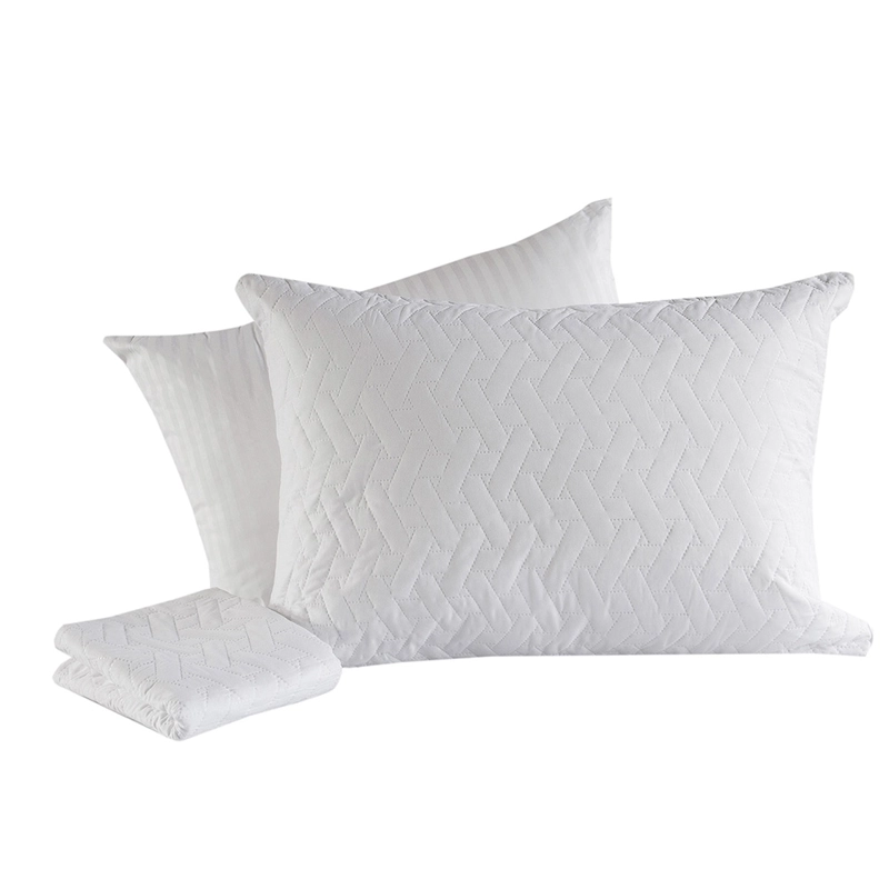 SET 2 ALMOHADAS MICROFIBRA  PREMIUM 50X70 Y 2  FUNDAS PROTECTORES DE ALMOHADAS 50X70 - 2