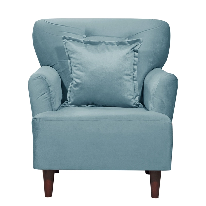 SET  2 POLTRONAS YORK 1C FELPA TURQUESA 55X75 X 92 - 1