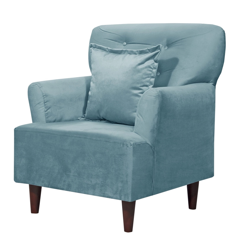 SET  2 POLTRONAS YORK 1C FELPA TURQUESA 55X75 X 92 - 2
