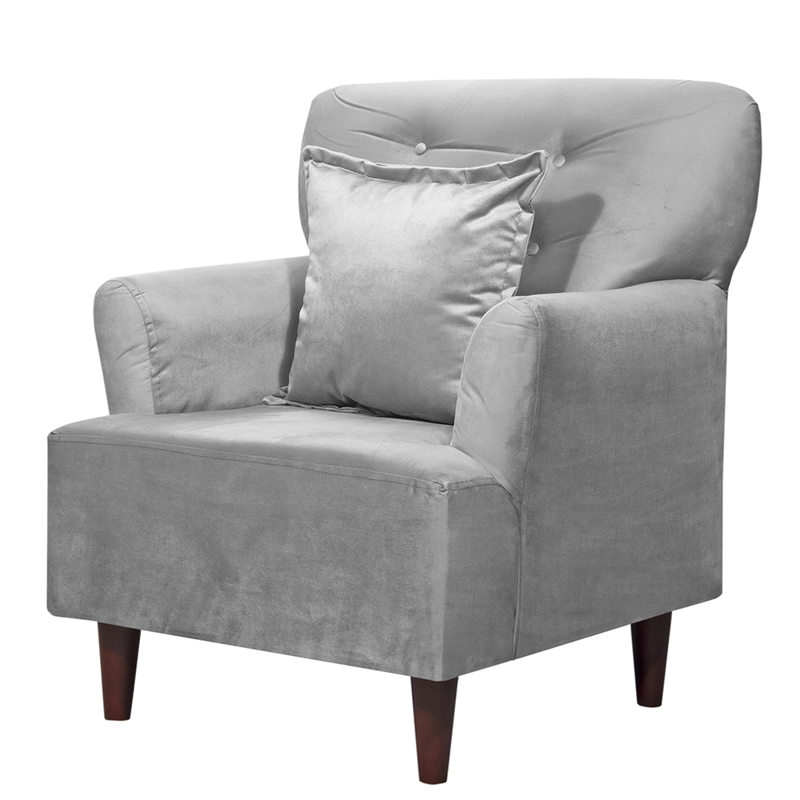 SET  2 POLTRONAS YORK 1C FELPA GRIS 55X 75X92 - 3