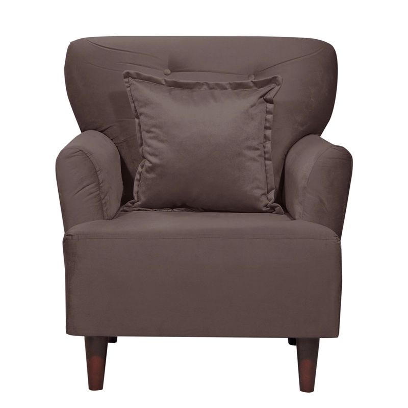 SET  2 POLTRONAS YORK  1C FELPA  CHOCOLATE 55X75X92 - 2