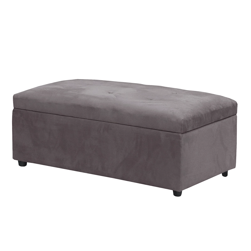 SET SOFA 2C GRAMADO + BANQUETA BAUL FELPA CHOCOLATE - 3