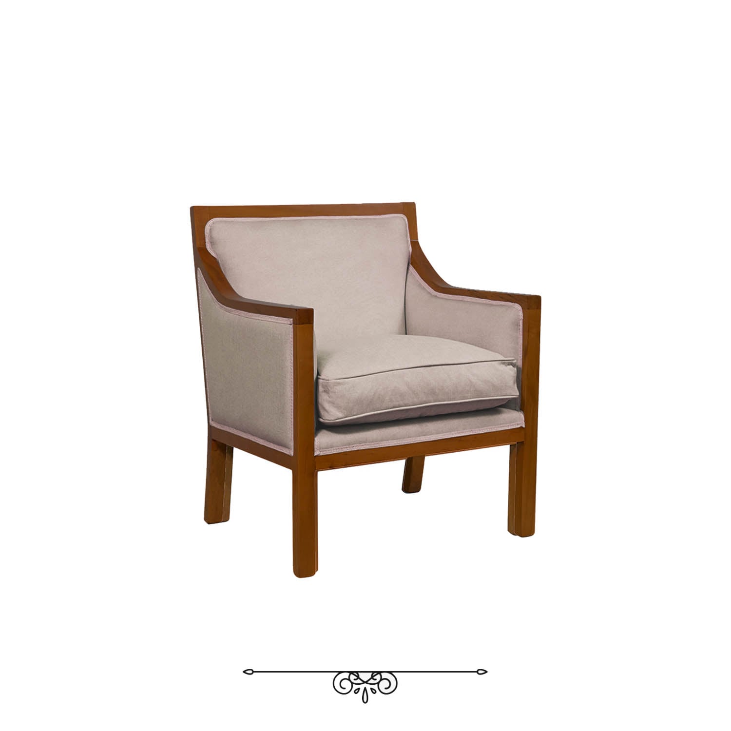 JUEGO DE LIVING DANTE 311 SOFA RESORTES Y SILLONES TIPO SITIAL COLOR BEIGE - 3