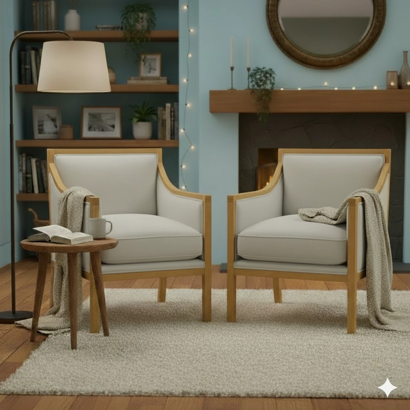 JUEGO DE LIVING DANTE 311 SOFA RESORTES Y SILLONES TIPO SITIAL COLOR GRIS CLARO - 3