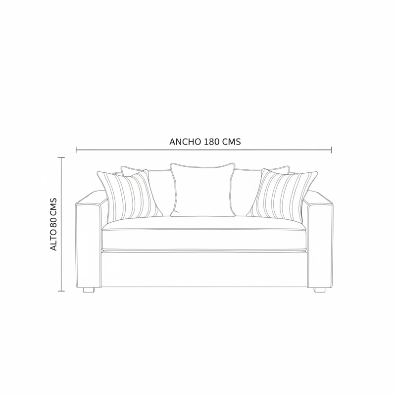 JUEGO DE LIVING DANTE 311 MARENGO SOFA RESORTES Y SILLONES TIPO SITIAL - 3