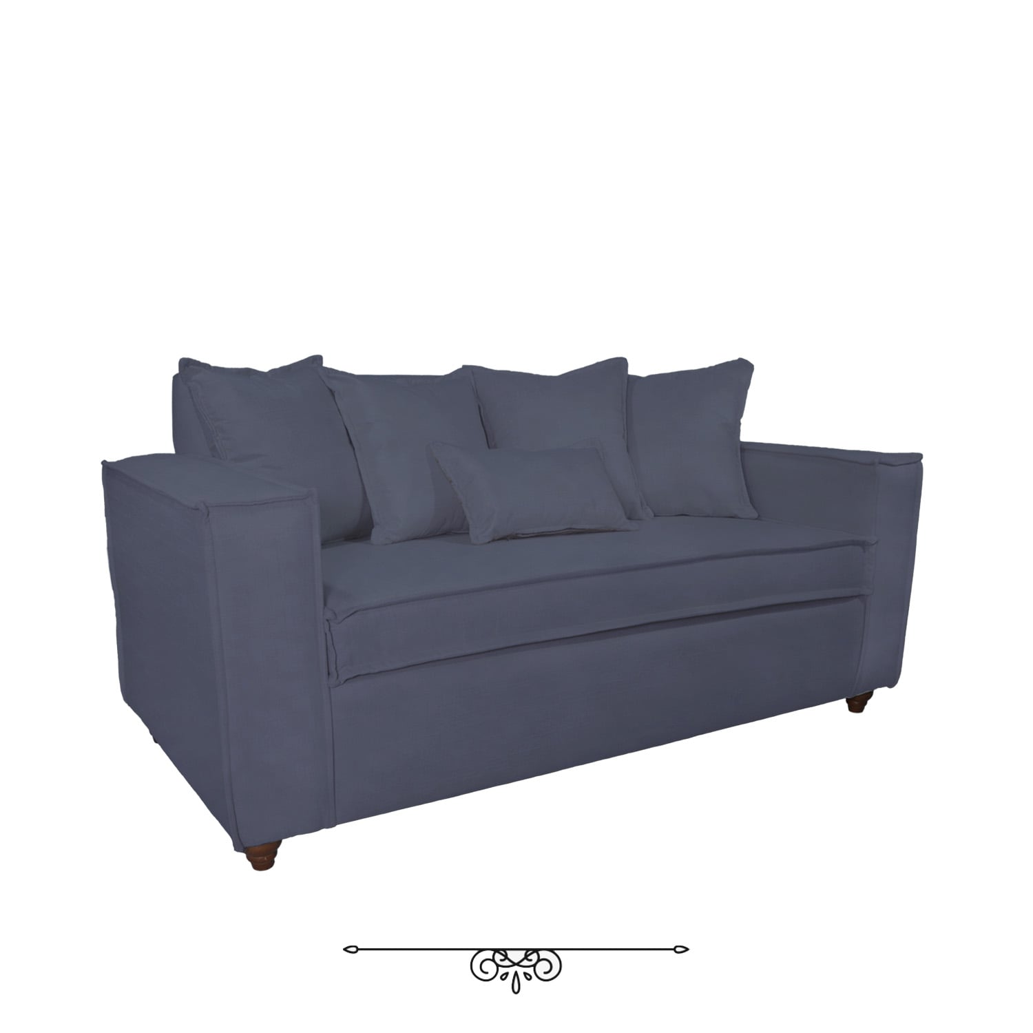 JUEGO DE LIVING DANTE 311 SOFA RESORTES Y SILLONES TIPO SITIAL COLOR GRIS MARENGO - 3
