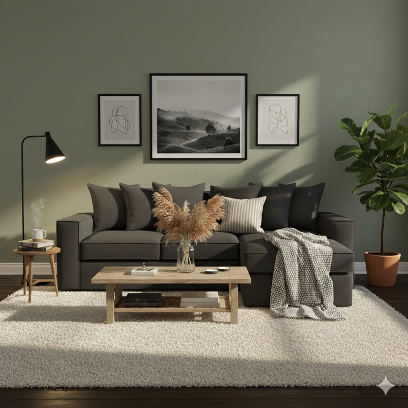 SECCIONAL BACO INTERCAMBIABLE GRAFITO CON RESORTES FULL COMFORT PLUS - 2