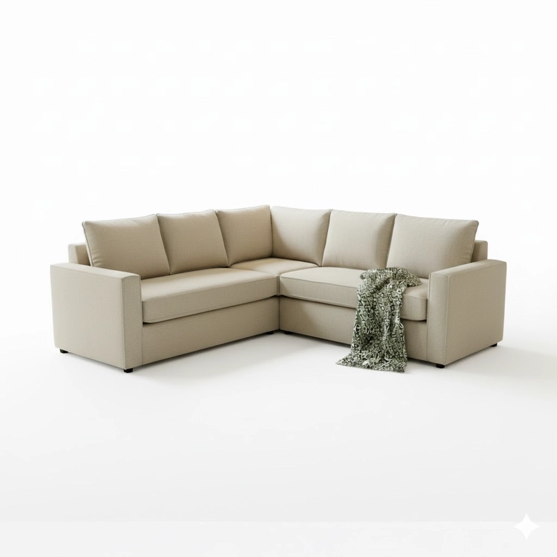 SECCIONAL MATILDA  BEIGE 6 CUERPOS CON RESORTES FULL COMFORT PLUS - 4