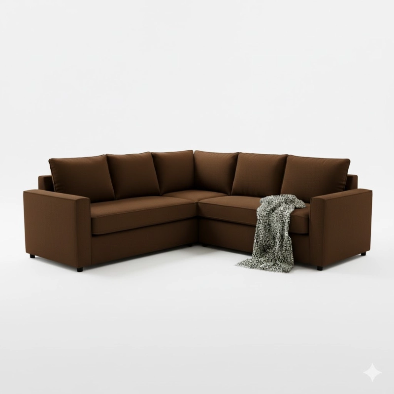 SECCIONAL MATILDA CAFE 6 CUERPOS CON RESORTES FULL COMFORT PLUS - 4