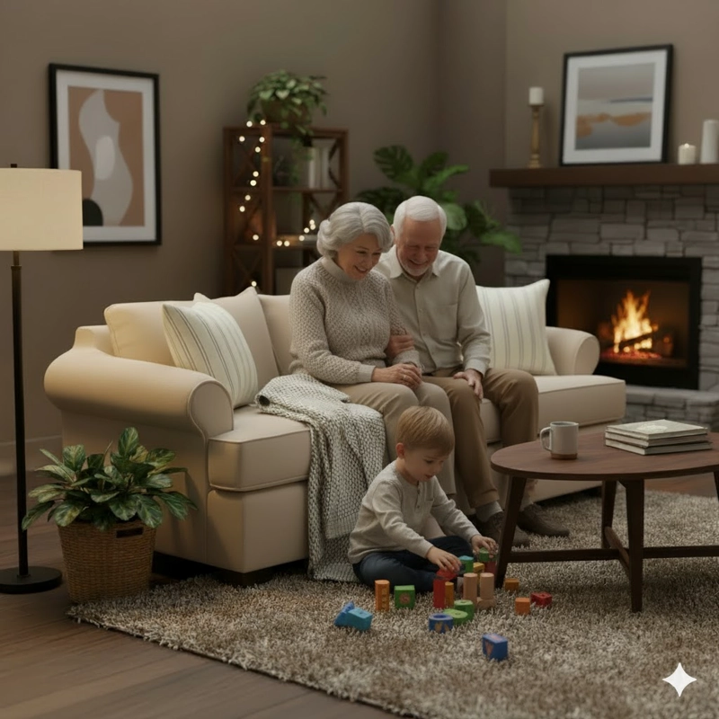 LIVING 311 PASTORA BEIGE CLARO SOFA 3 CUERPOS RESORTES + 2 SITIALES - 2