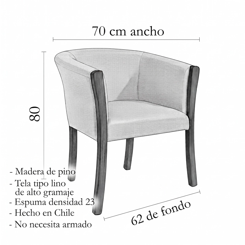 LIVING 311 PASTORA BEIGE CLARO SOFA 3 CUERPOS RESORTES + 2 SITIALES - 6
