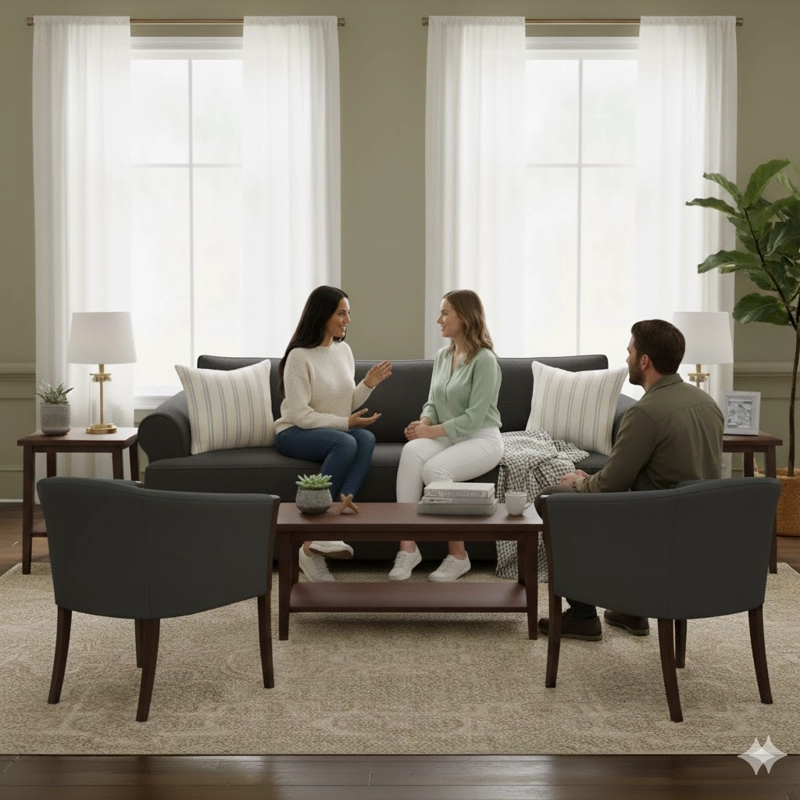 LIVING 311 PASTORA MARENGO SOFA 3 CUERPOS RESORTES + 2 SITIALES - 1