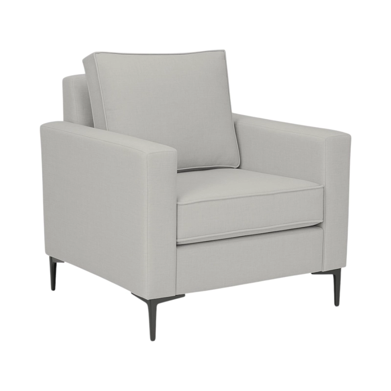 LIVING 311 LEHMANN GRIS CLARO SECCIONAL + 2 POLTRONAS CON RESORTE FULL COMFORT PLUS - 4