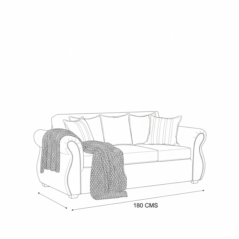 LIVING 311 FACUNDO MARENGO SOFA3 CUERPOS + 2 SITIALES DE MADERA TAPIZADOS - 6