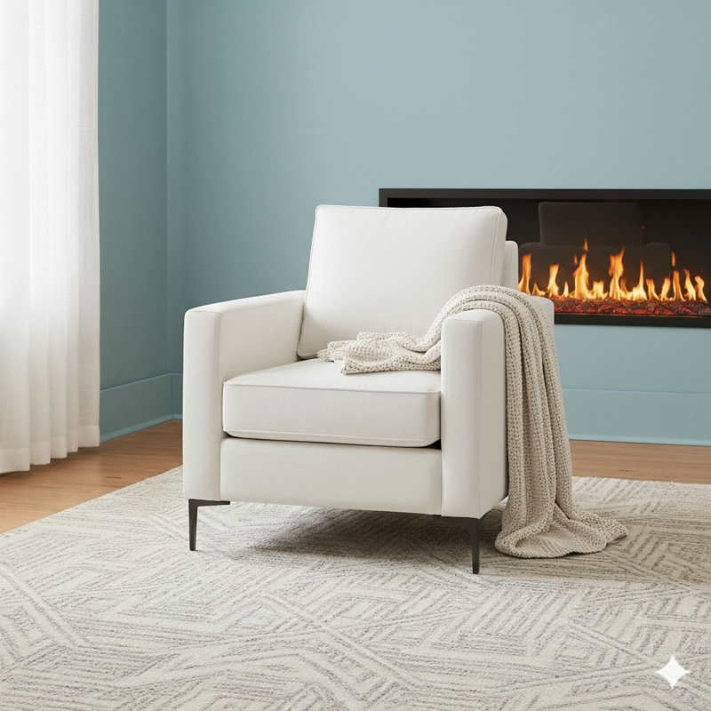 LIVING 311 SANTELMO BLANCO SOFA 3 CUERPOS + 2 POLTRONAS CON RESORTES FULL COMFORT - 3