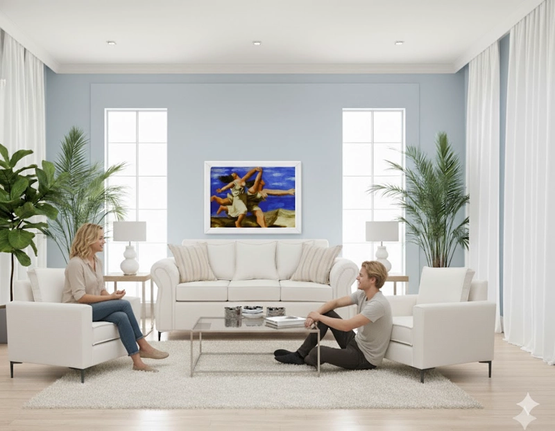 LIVING 311 SULLIVAN BLANCO SOFA 3 CUERPOS + 2 POLTRONAS RESORTE POCKET FULL CONFORT - 1