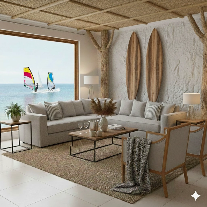 LIVING 311 METROPOLITAN GRIS CLARO SECCIONAL RESORTES + 2 SITIALES - 2