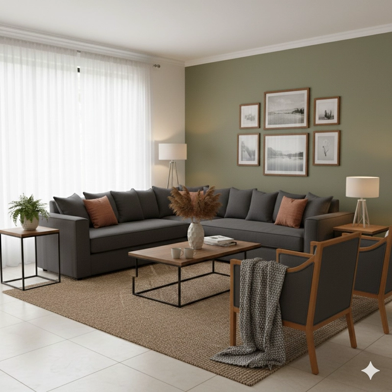 LIVING 311 METROPOLITAN MARENGO  SECCIONAL RESORTES + 2 SITIALES - 1