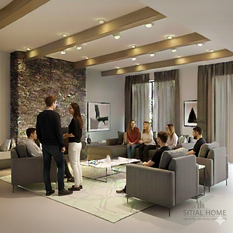 LIVING 311 CON RESORTES EMIRATO MARENGO SECCIONAL INTERCAMBIABLE + 3 POLTRONAS - 2