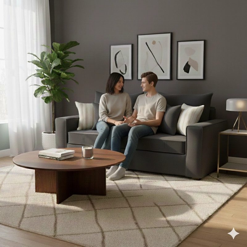 SOFA 3 CUERPOS CON RESORTES FULL COMFORT PLUS AGUSTINA MARENGO - 1