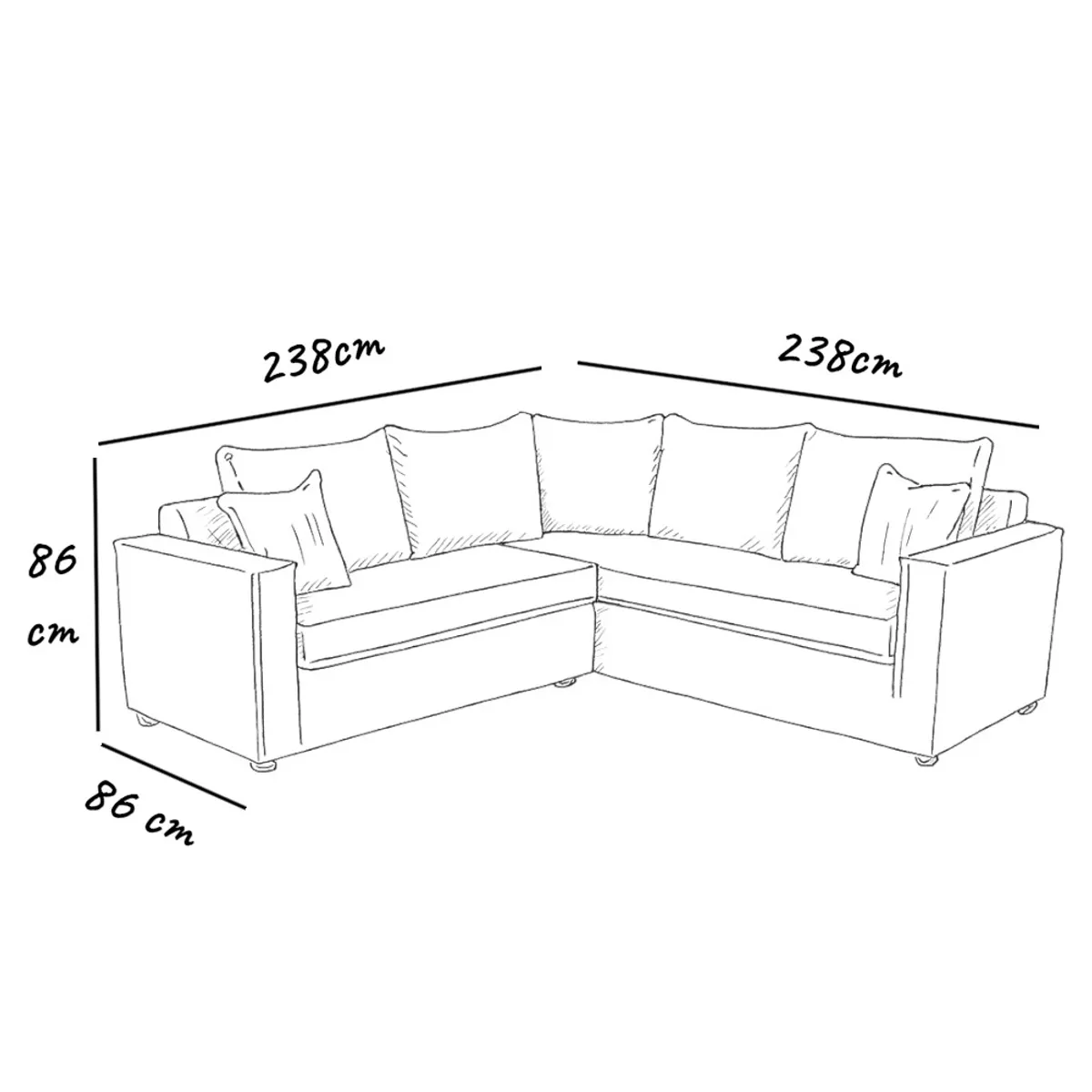 LIVING 311 JACK BEIGE CUERO SINTETICO ENVEJECIDO SECCIONAL + 2 POLTRONAS CON RESORTES - 4