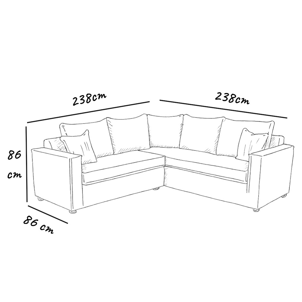SOFA SECCIONAL JACK CUERO GRIS SINTETICO ENVEJECIDO Y ASIENTOS DE RESORTES POCKET - 3