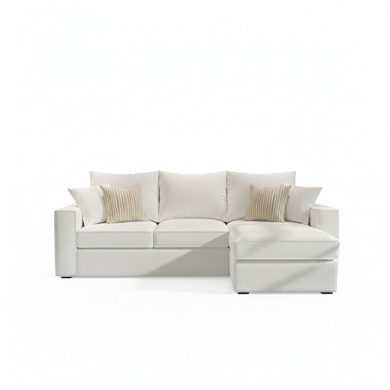LIVING 311 ANAKENA BLANCO BONE SECCIONAL DE RESORTES CON DOS SITIALES MADERA TAPIZADOS - 3