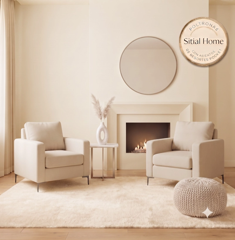 JUEGO DE LIVING 311 BOHEMIA EXTREME BEIGE - 3